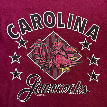 Vintage 1988 Carolina Gamecocks Tee - Medium - Burgundy