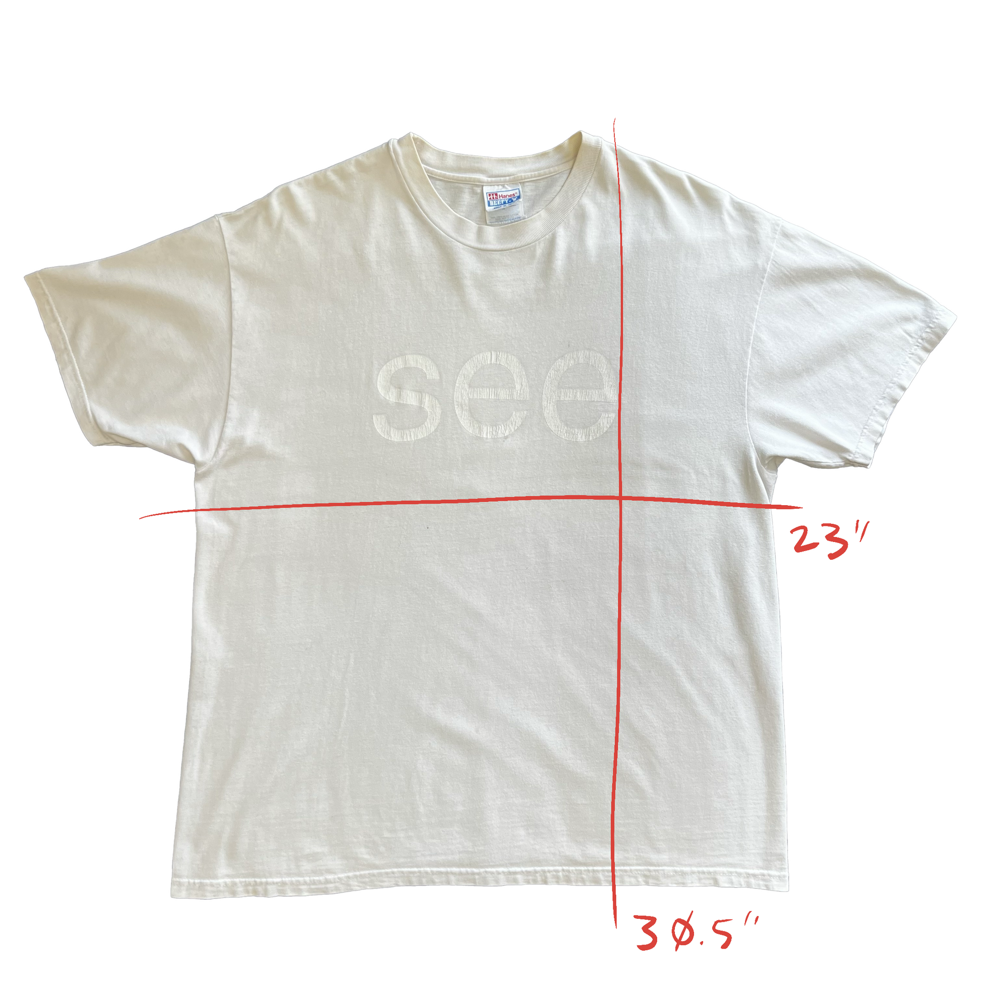 Vintage 1990s E! Entertainment "See" Tee - X-Large - White