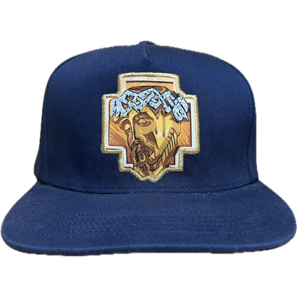 Vintage Jesus Christ SSUR Snapback Hat - Blue