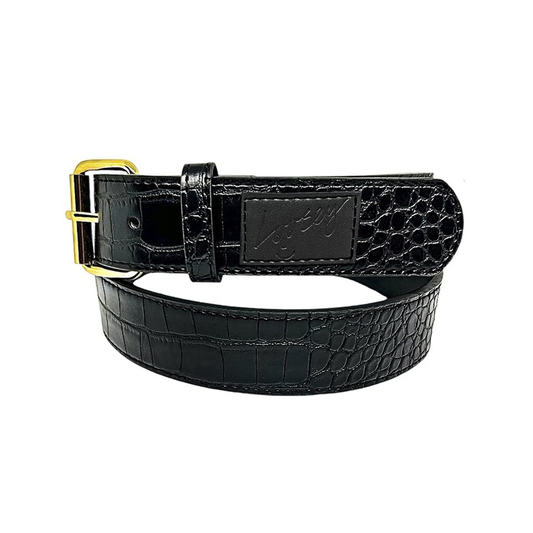 Loosey Croc Skin Belt Black