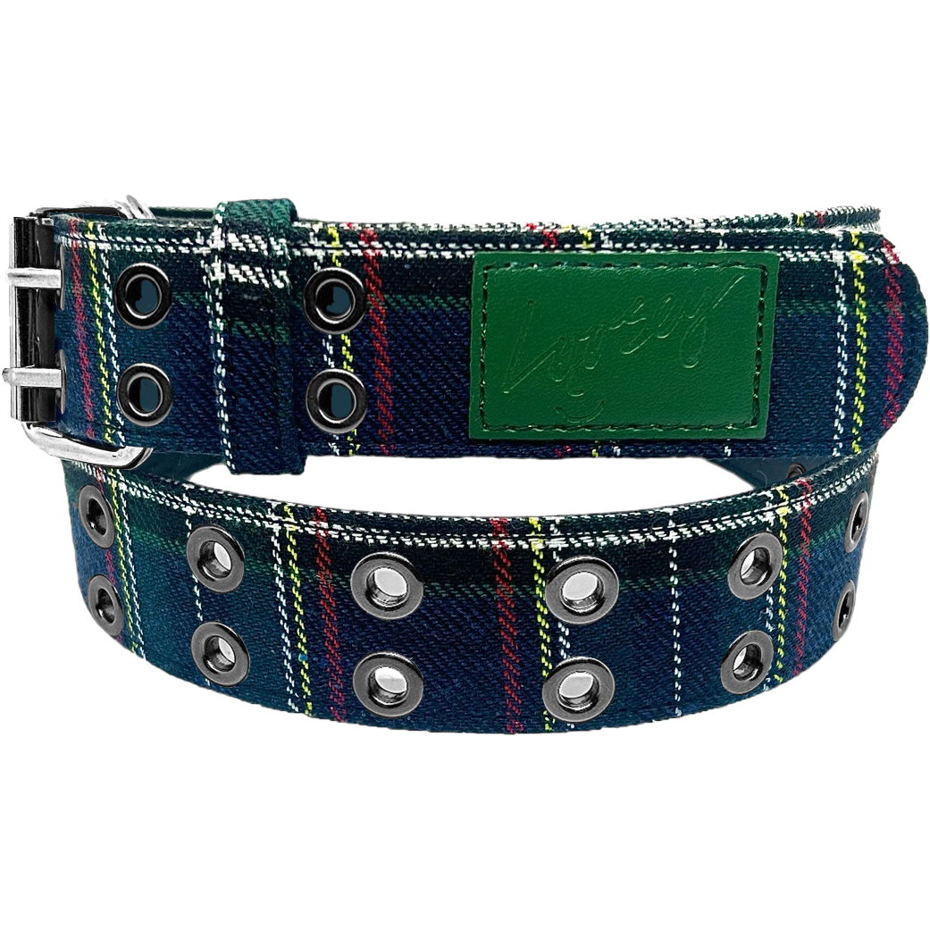 Loosey Grommet Hole Belt Plaid