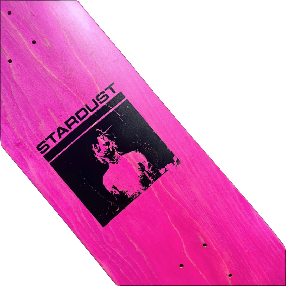 Stardust "Mask" Deck 023 8.5" Pink Veneer / Matte Black (Standard Cut) (Screenprinted)