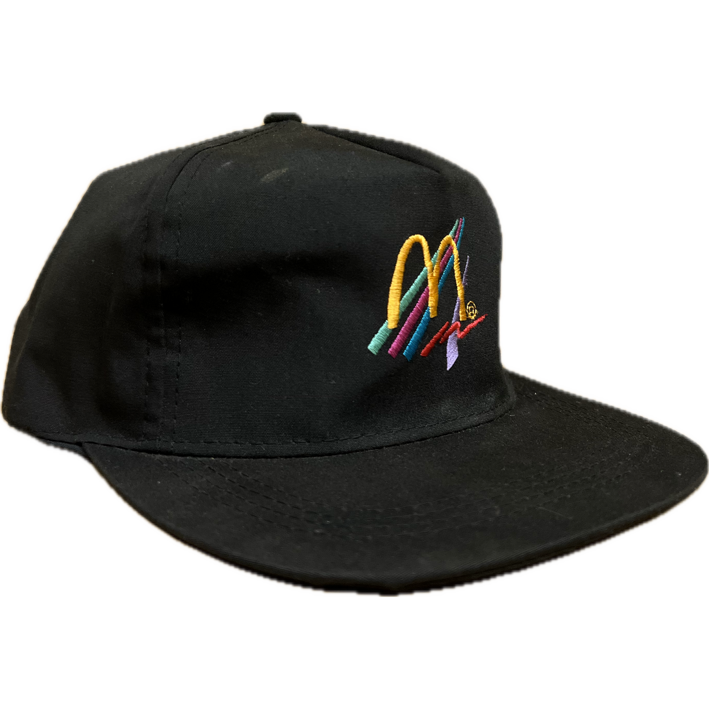 Vintage McDonald's Uniform Snapback Hat - Black