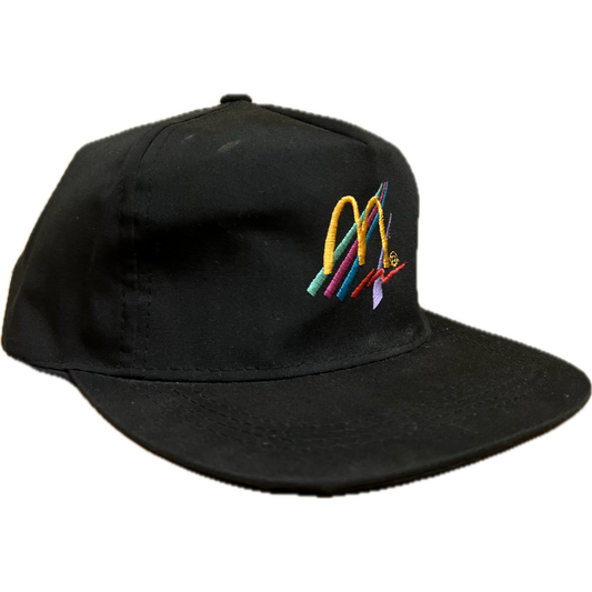 Vintage McDonald's Uniform Snapback Hat - Black