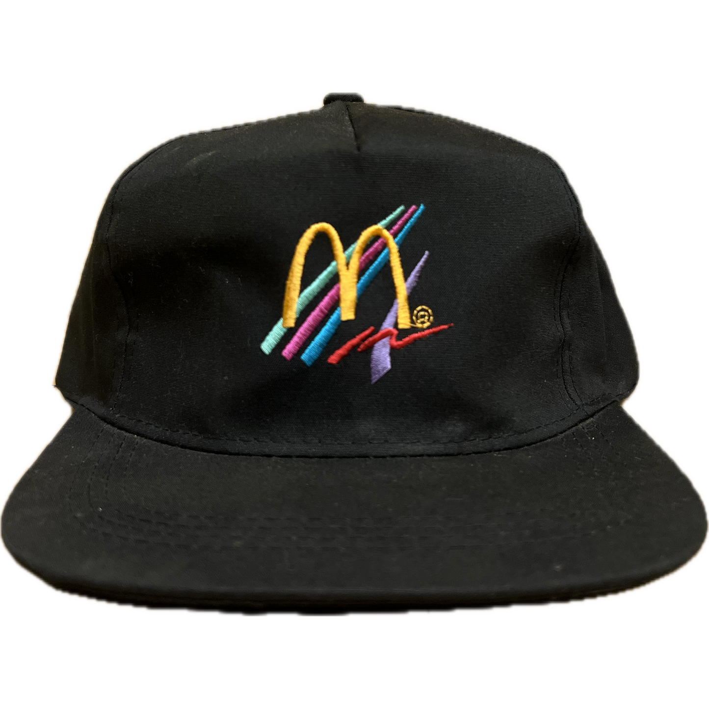 Vintage McDonald's Uniform Snapback Hat - Black