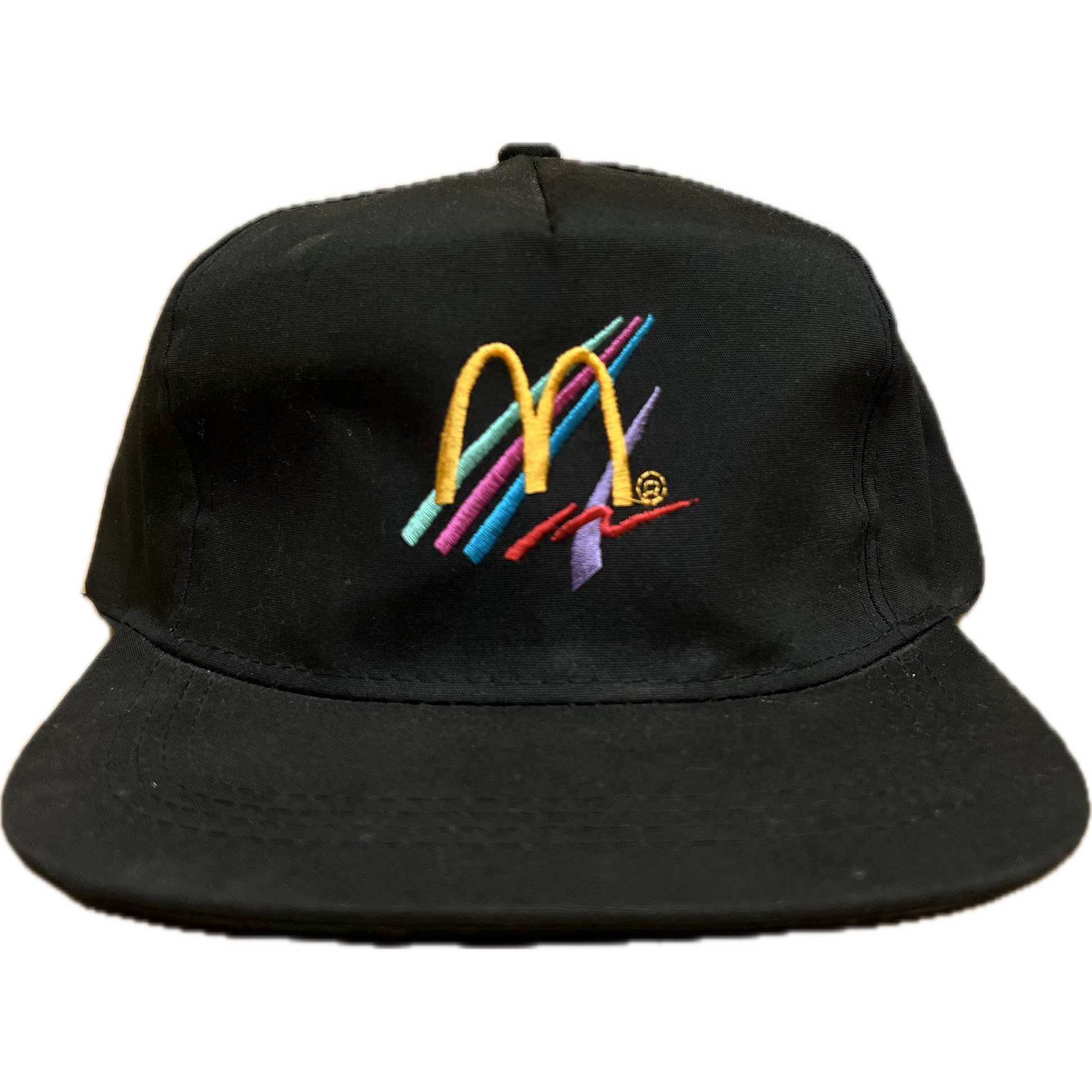 Vintage McDonald's Uniform Snapback Hat - Black