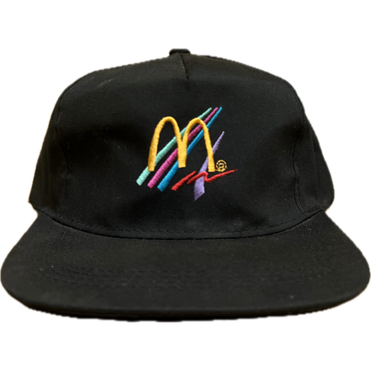 Vintage McDonald's Uniform Snapback Hat - Black