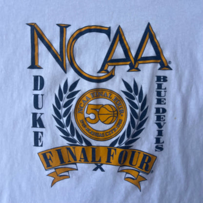 Vintage 1988 NCAA Duke Blue Devils Final Four Tee - X-Small - White