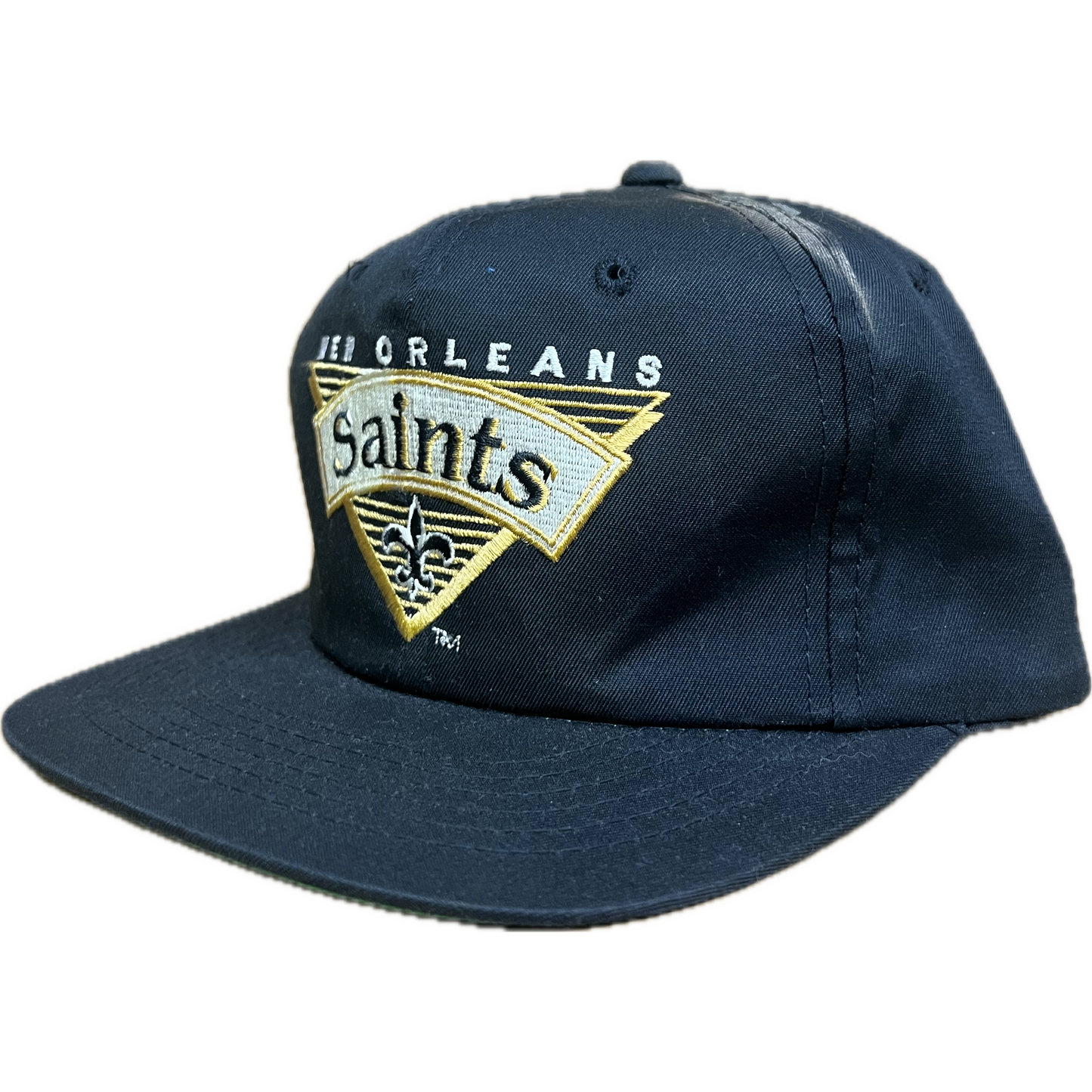 Vintage New Orleans Saints Embroidered Snapback Hat - Black