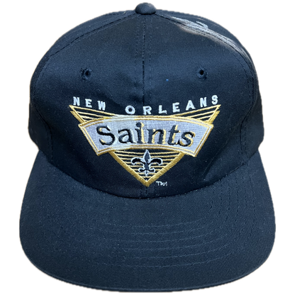 Vintage New Orleans Saints Embroidered Snapback Hat - Black