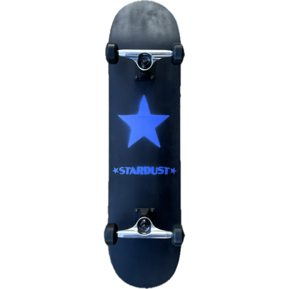 Stardust Orchid Star Pre-Built Complete 7.75" x 32.0" Entry Level Skateboard Matte Black / Orchid