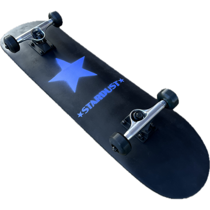 Stardust Orchid Star Pre-Built Complete 7.75" x 32.0" Entry Level Skateboard Matte Black / Orchid