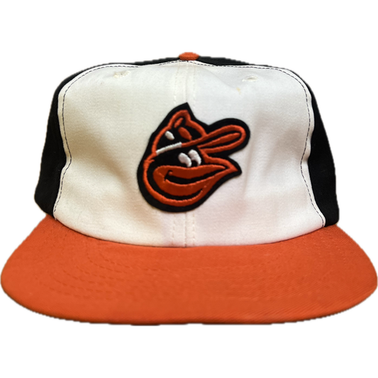 Vintage Baltimore Orioles Elastic Hat - Black / White / Orange