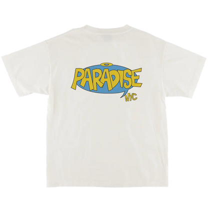 Paradise NYC Dinosaur Paradise Short Sleeve Tee Garment Dyed White