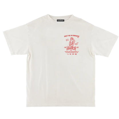 Paradise NYC Teasers NYC Short Sleeve Tee Garment Dyed White