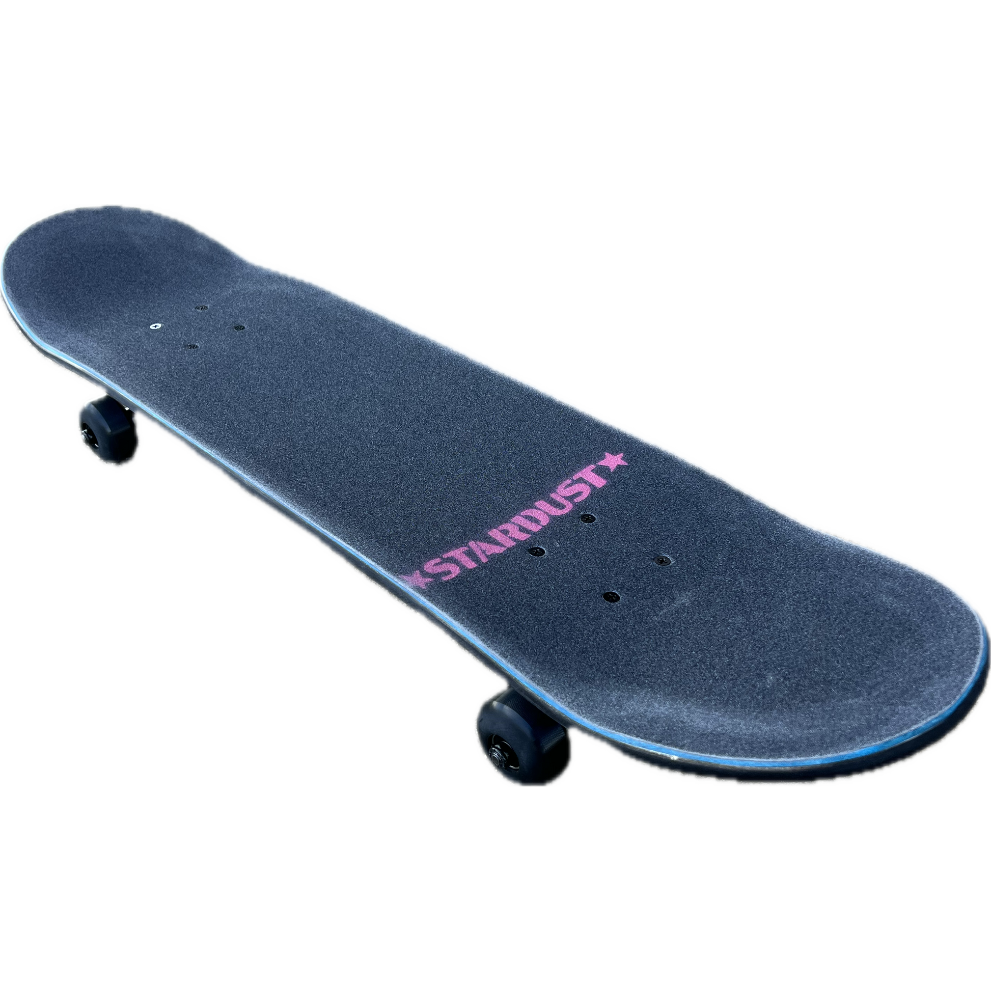 Stardust Pink Star Pre-Built Complete 7.75" x 32.0" Entry Level Skateboard Matte Black / Pink