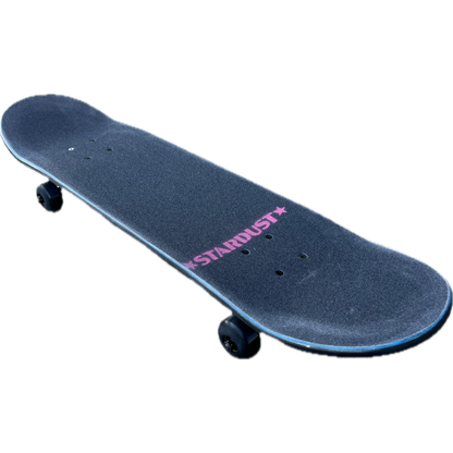 Stardust Pink Star Pre-Built Complete 7.75" x 32.0" Entry Level Skateboard Matte Black / Pink