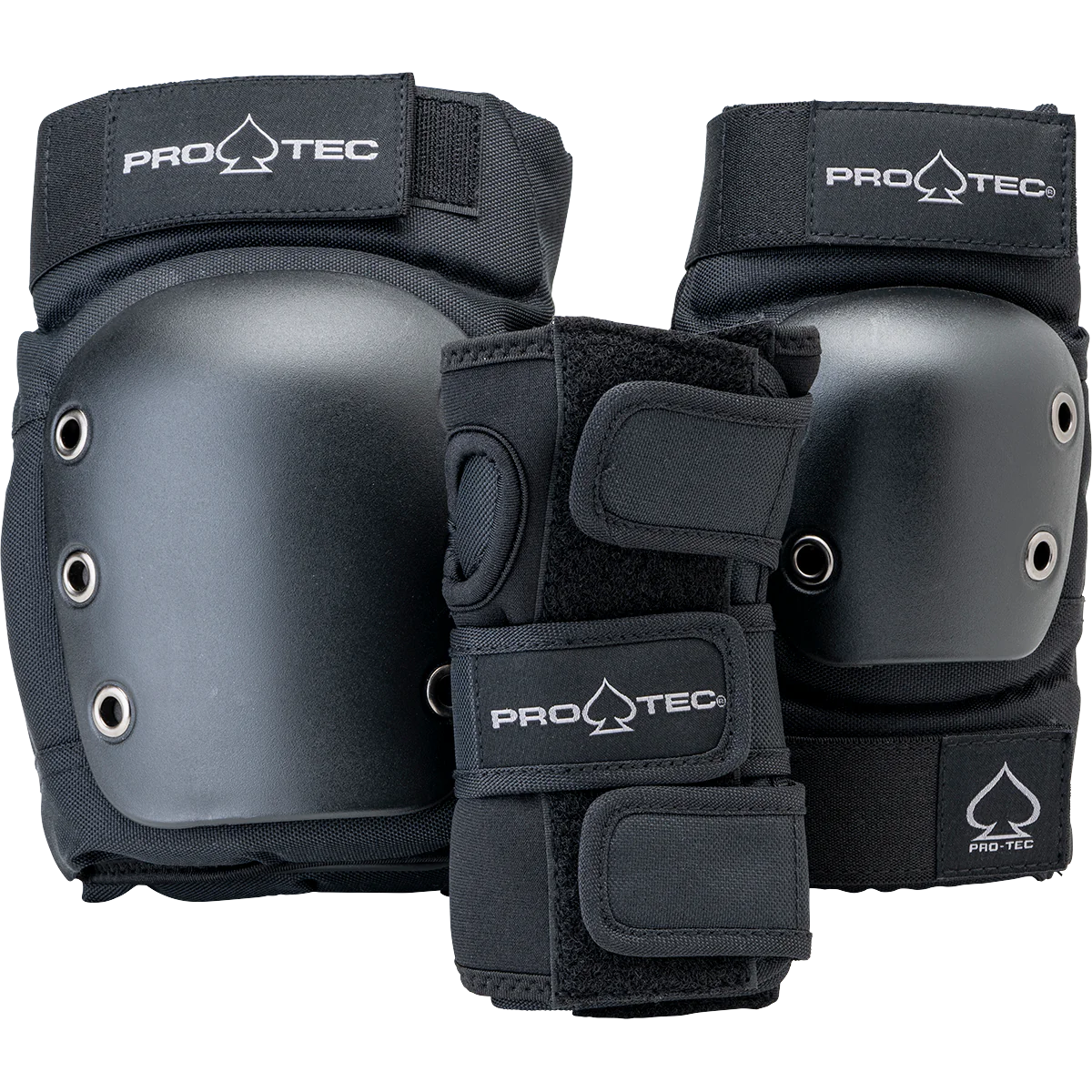 Protec Adult Street Gear Open Back Pad Set Black