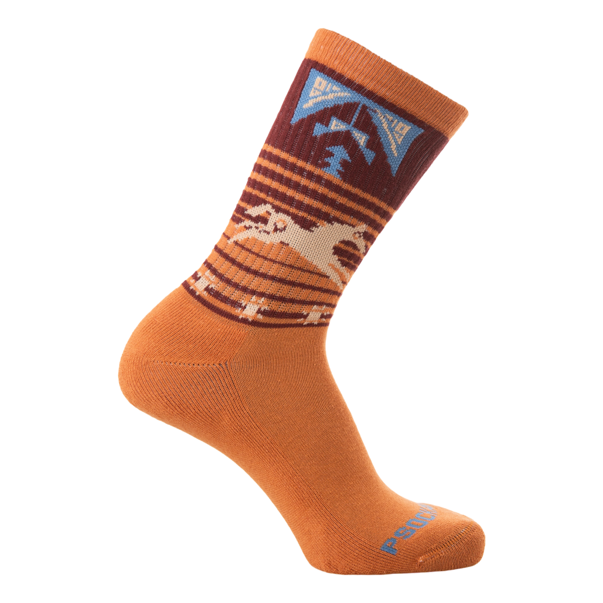 Psockadelic Free At Last Crew Socks Tan