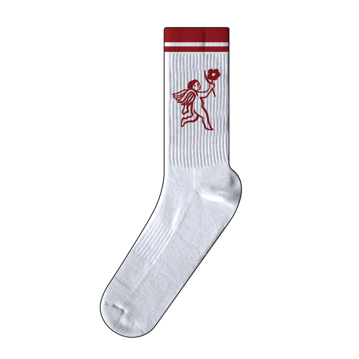 Psockadelic Angel Boy Crew Socks White