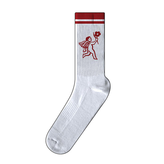 Psockadelic Angel Boy Crew Socks White