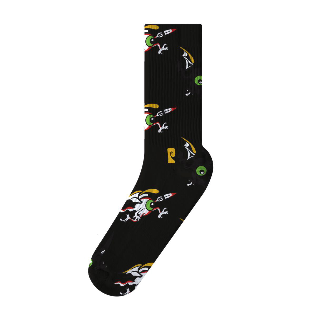 Psockadelic Flying Eyes Crew Socks Black