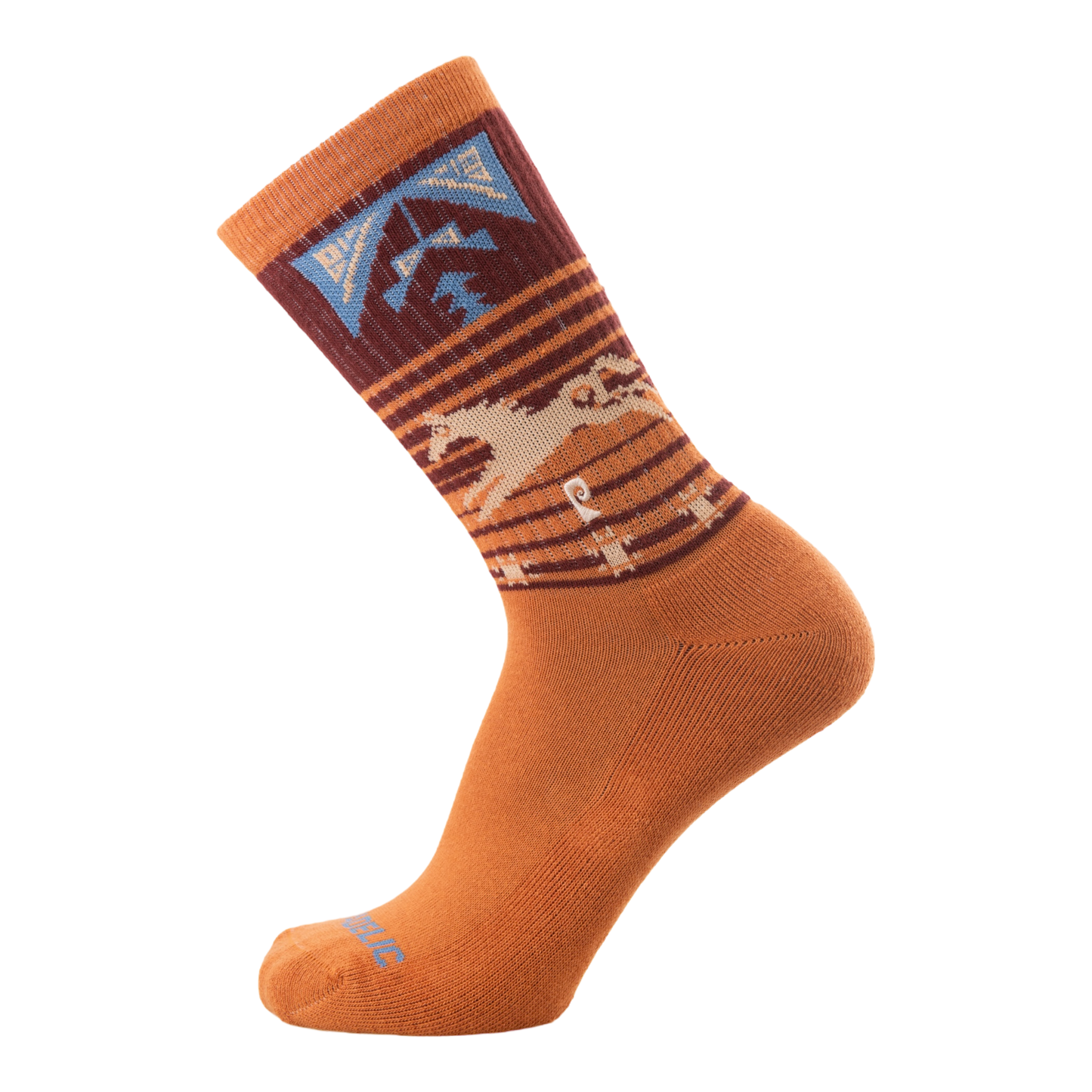 Psockadelic Free At Last Crew Socks Tan