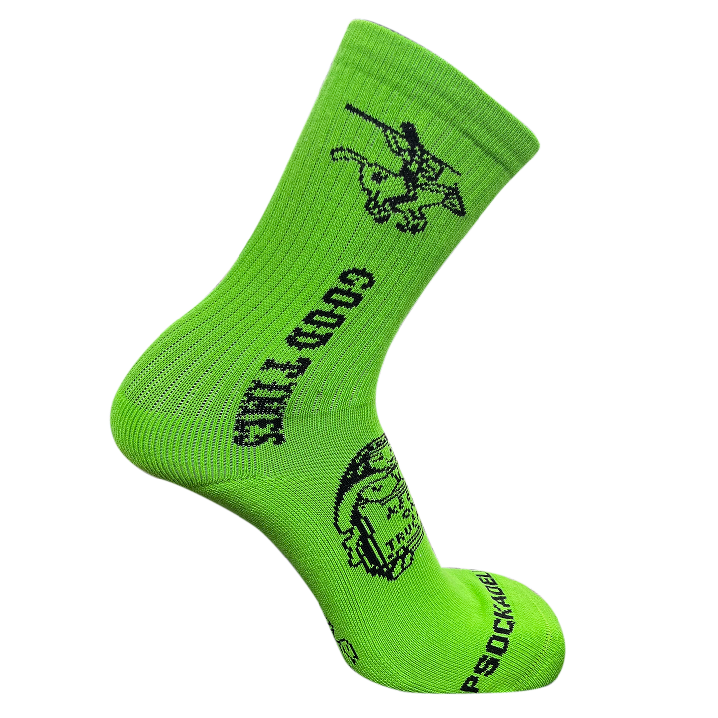 Psockadelic Good Times Crew Socks Green