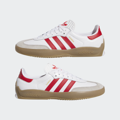 Adidas Lucas Puig Samba Pro Skate Shoes White / Better Scarlet / Gum