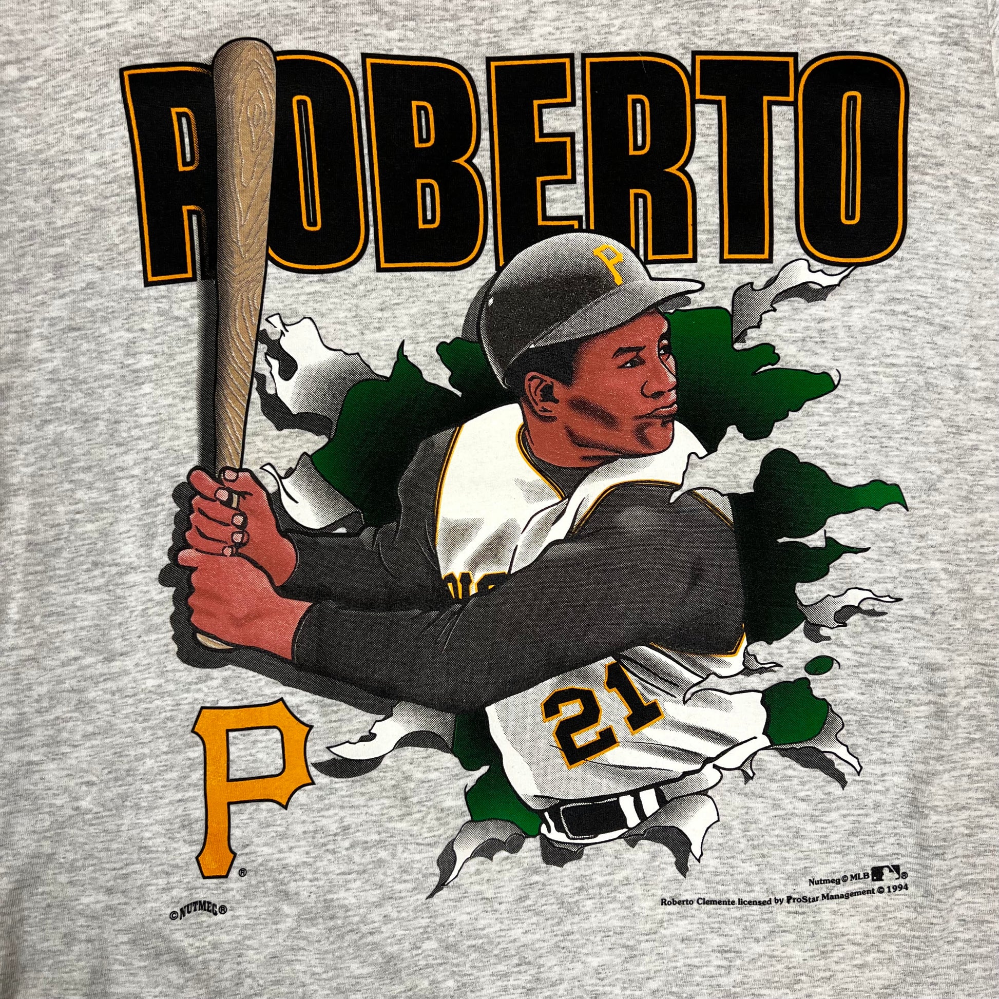Vintage 1994 Pittsburgh Pirates Roberto Clemente Double Sided Tee - La –  Stardust Skate Shop