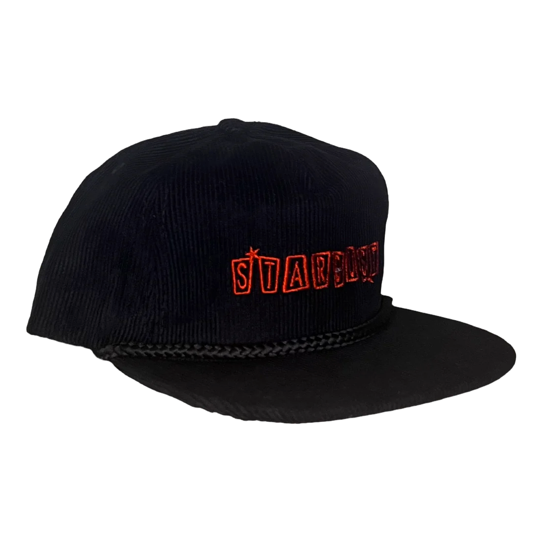 Stardust 028 Corduroy Snapback Hat 005 Black / Red