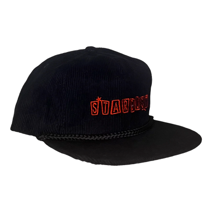 Stardust 028 Corduroy Snapback Hat 005 Black / Red