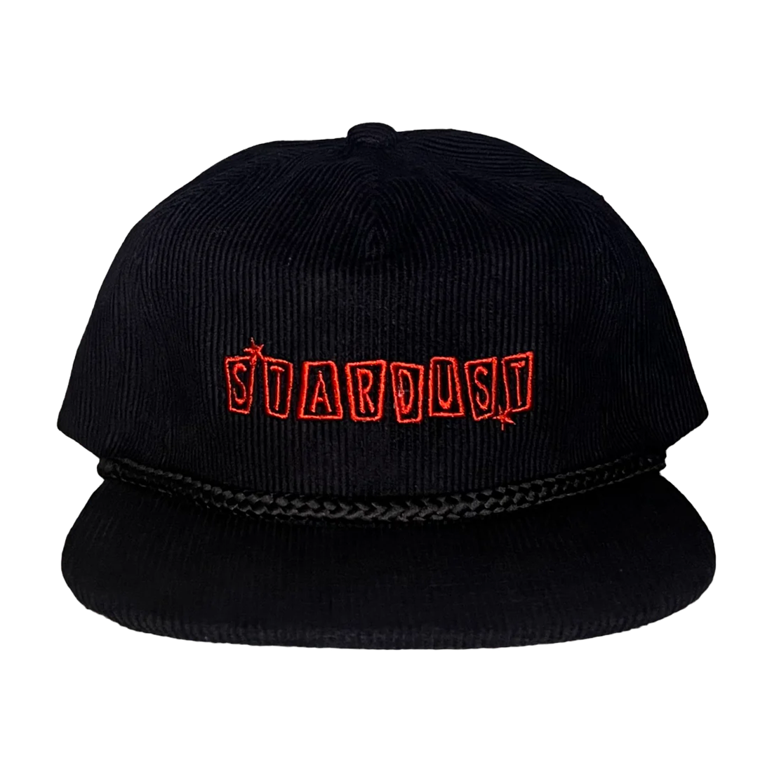 Stardust 028 Corduroy Snapback Hat 005 Black / Red