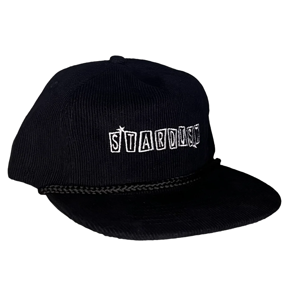 Stardust 028 Corduroy Snapback Hat 005 Black / White