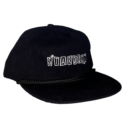 Stardust 028 Corduroy Snapback Hat 005 Black / White