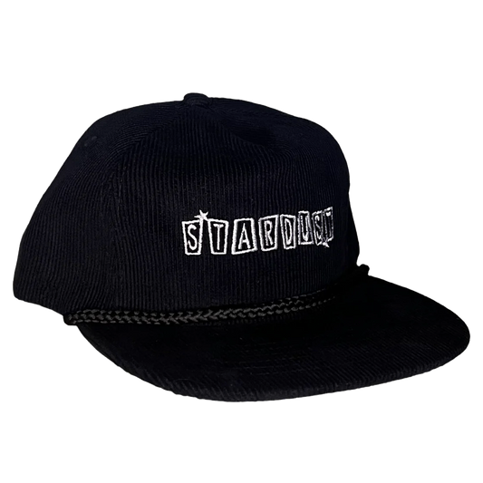 Stardust 028 Corduroy Snapback Hat 005 Black / White