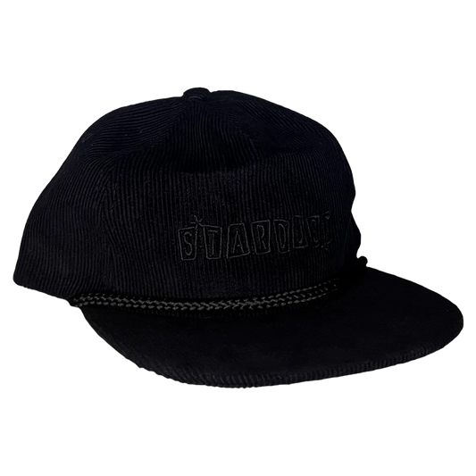 Stardust 028 Corduroy Snapback Hat 005 Black / Black