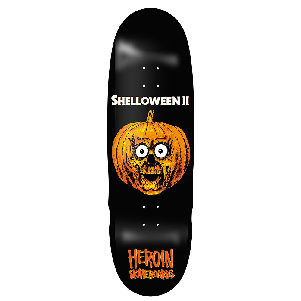 Heroin Shelloween 2 Egg Shaped Deck 10.1" Full Black Dip