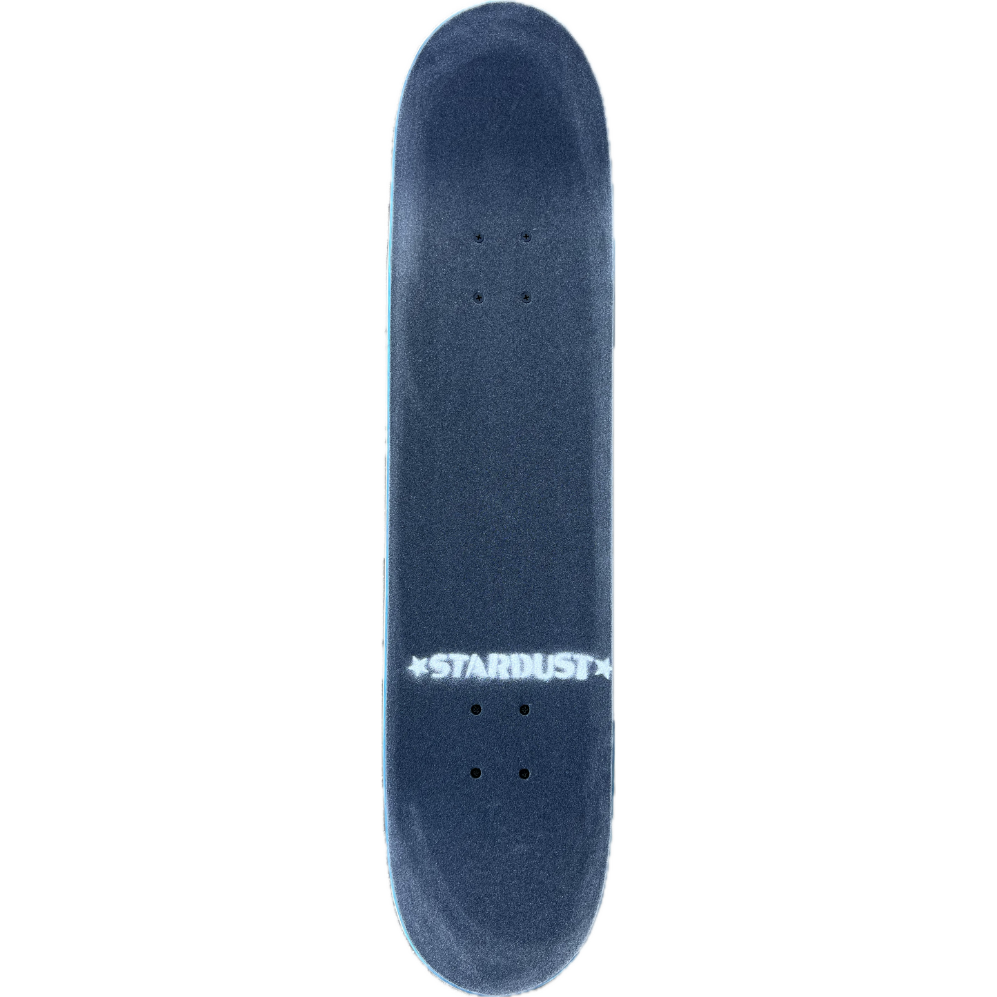 Stardust Silver Glitter Star Pre-Built Complete 7.75" x 32.0" Entry Level Skateboard Matte Black / Silver Glitter