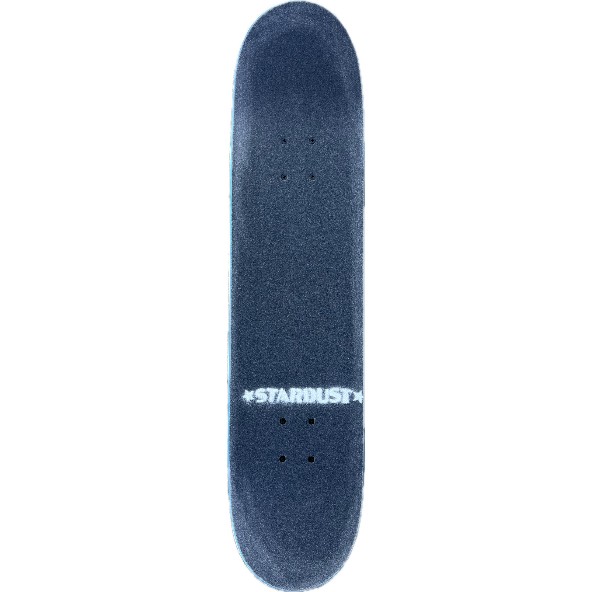 Stardust Silver Glitter Star Pre-Built Complete 7.75" x 32.0" Entry Level Skateboard Matte Black / Silver Glitter