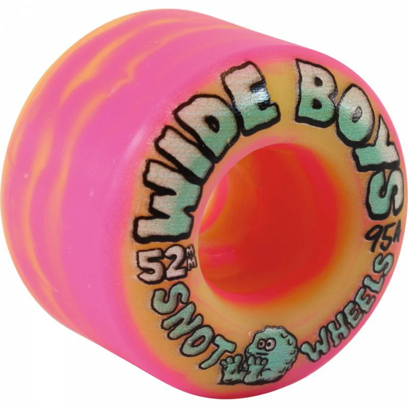 Snot Wheel Co. 52mm 95a Wide Boys Yellow / Pink Swirl