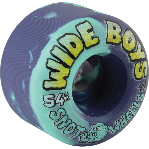 Snot Wheel Co. 54mm 99a Wide Boys Teal / Violet Swirl