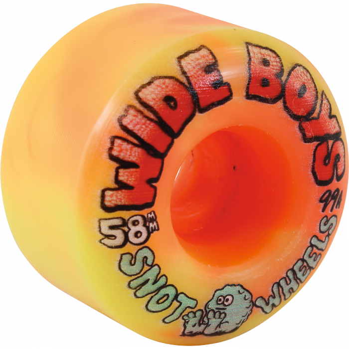 Snot Wheel Co. 58mm 99a Wide Boys Yellow / Orange Swirl