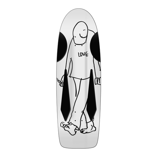 Krooked Skate Shop Day 2025 "Love" Beamer Deck 10.75" White / Full Black Dip