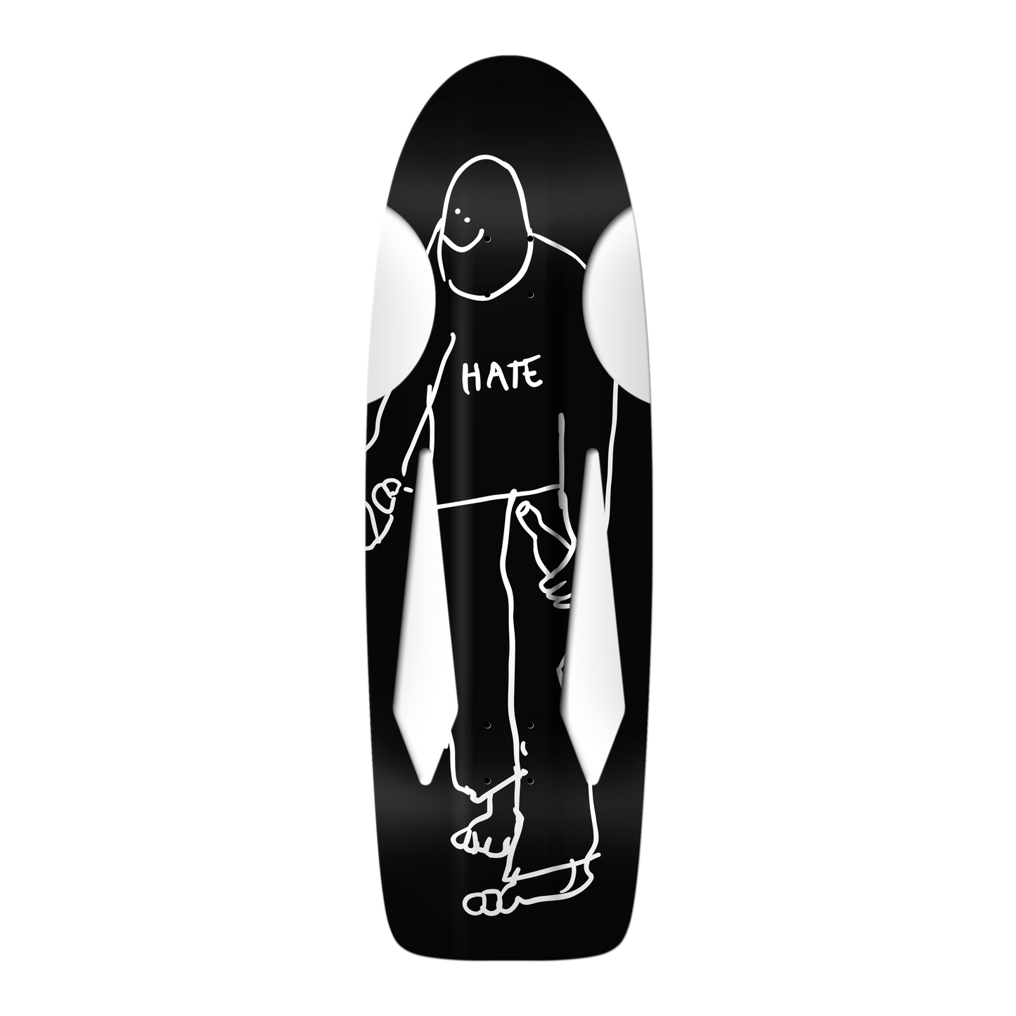 Krooked Skate Shop Day 2025 "Hate" Beamer Deck 10.75" Black / Full White Dip