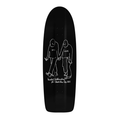 Krooked Skate Shop Day 2025 "Hate" Beamer Deck 10.75" Black / Full White Dip