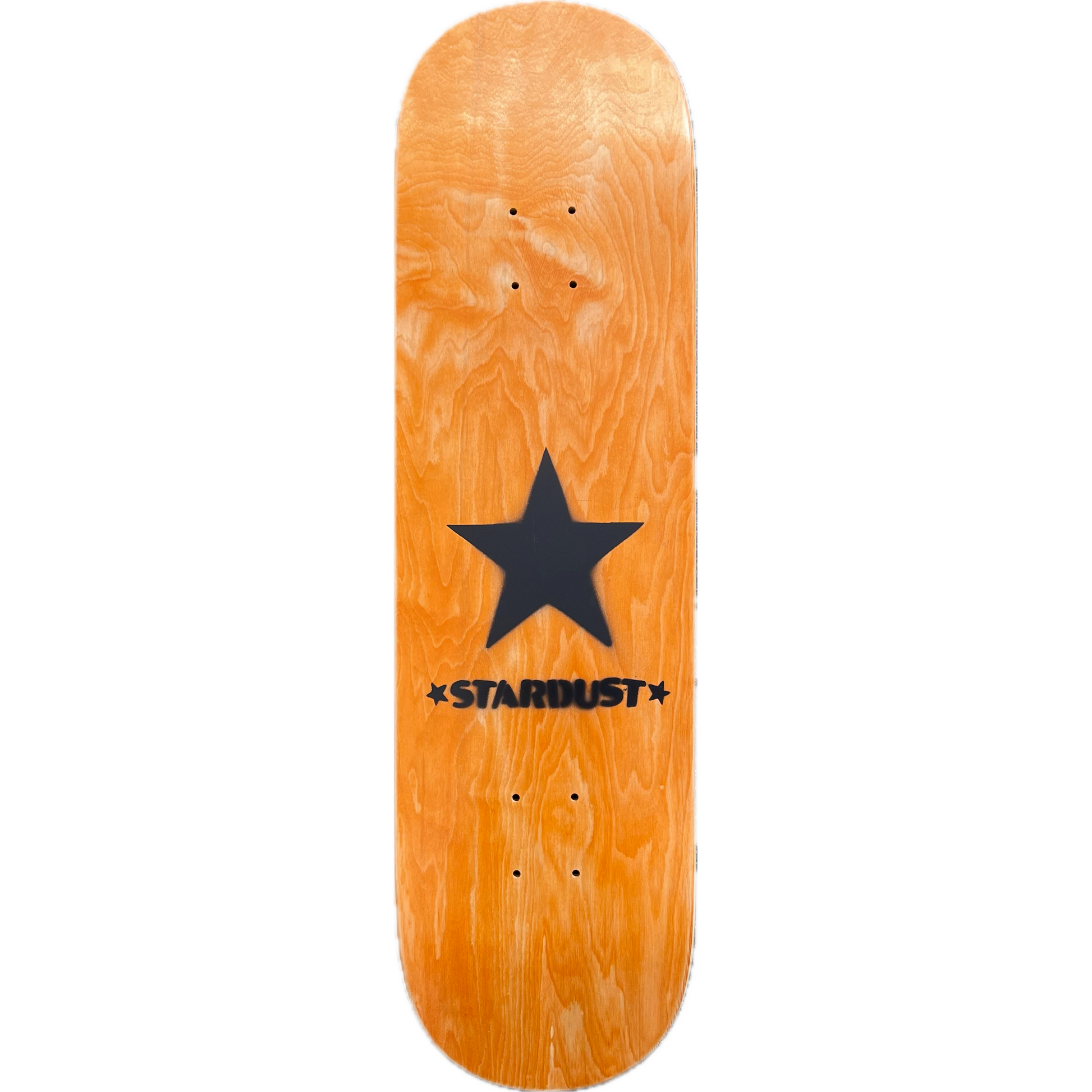 Stardust Matte Black Star Deck 8.5" Orange (Full Cut)