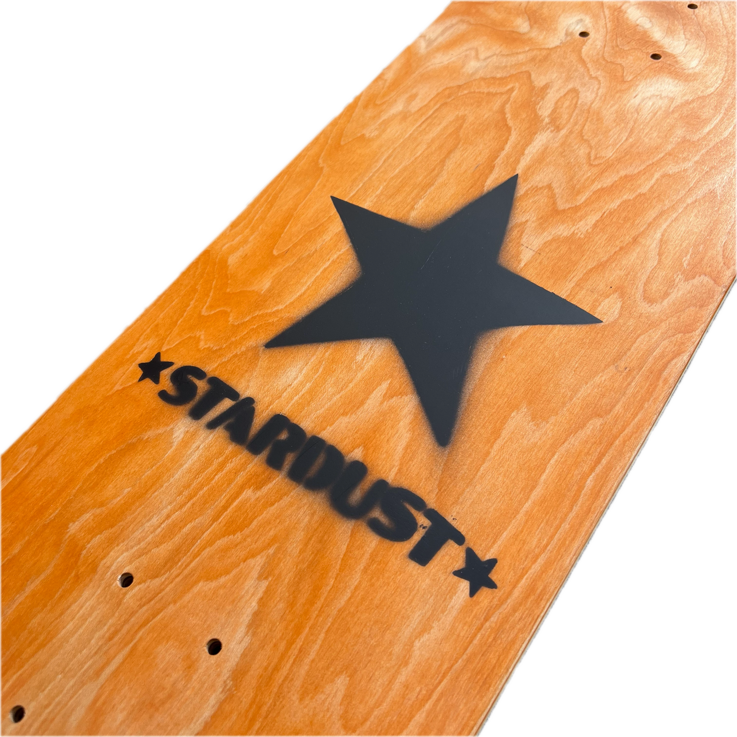 Stardust Matte Black Star Deck 8.5" Orange (Full Cut)