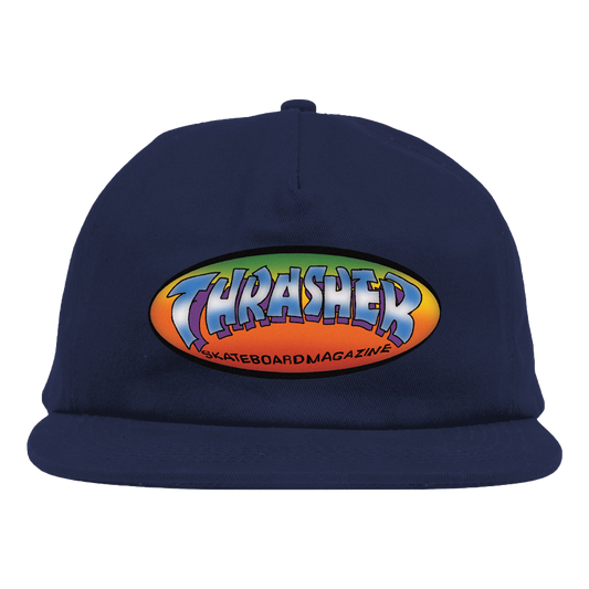 Thrasher Ninety-Five By Spanky Snapback Hat Navy Blue