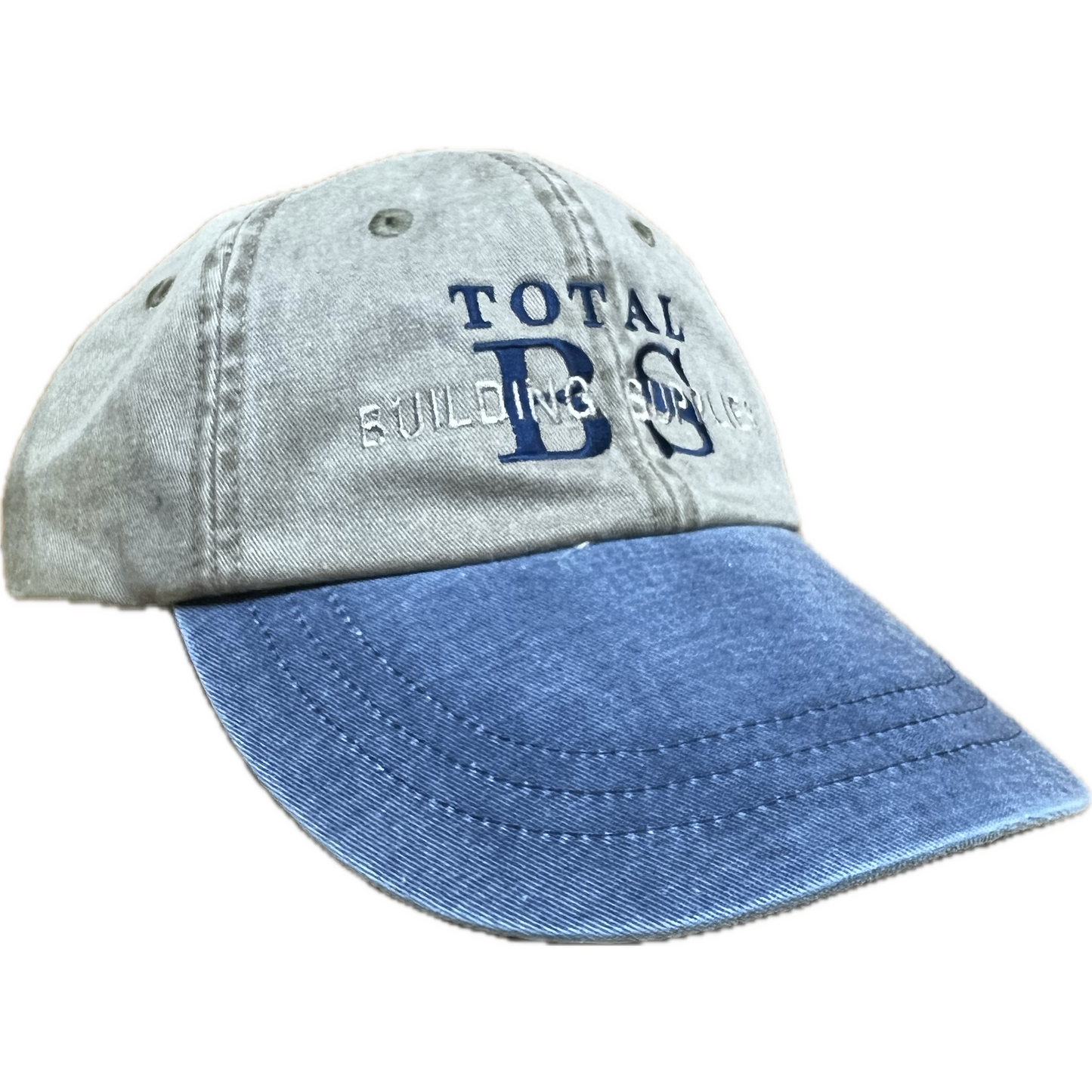 Vintage Total Building Supplies Two - Tone Dad Hat - Khaki / Blue